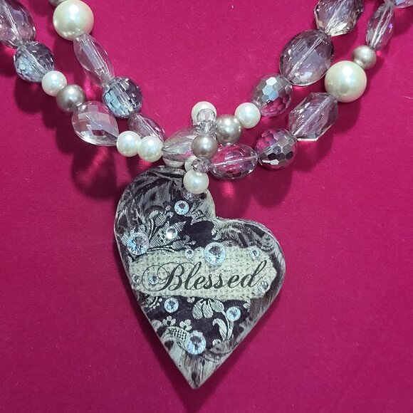 Blessed Bead Two Layered Chuncky Necklace - Picture 9 of 12